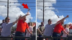 Senator Ted Cruz Hit By Beer Can At Astros World Series Parade