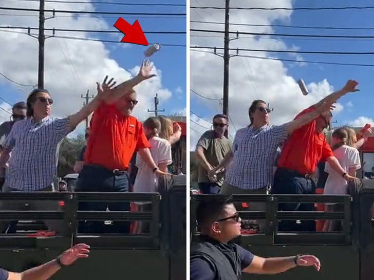 Senator Ted Cruz Hit By Beer Can At Astros World Series Parade