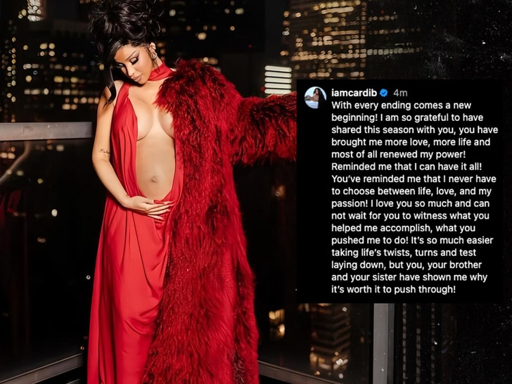 cardi b pregnant post