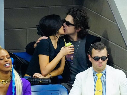 Kylie Jenner And Timothee Chalamet Kissing At The US Open