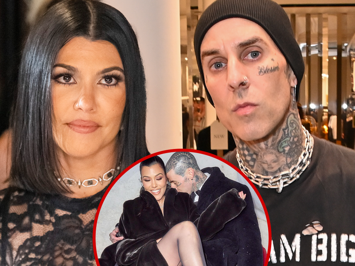 travis barker and kourtney  snow