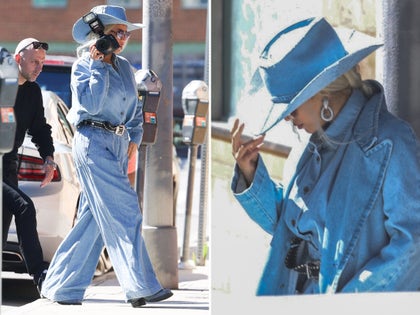 Beyonce Wearing Denim Outfit In Los Angeles