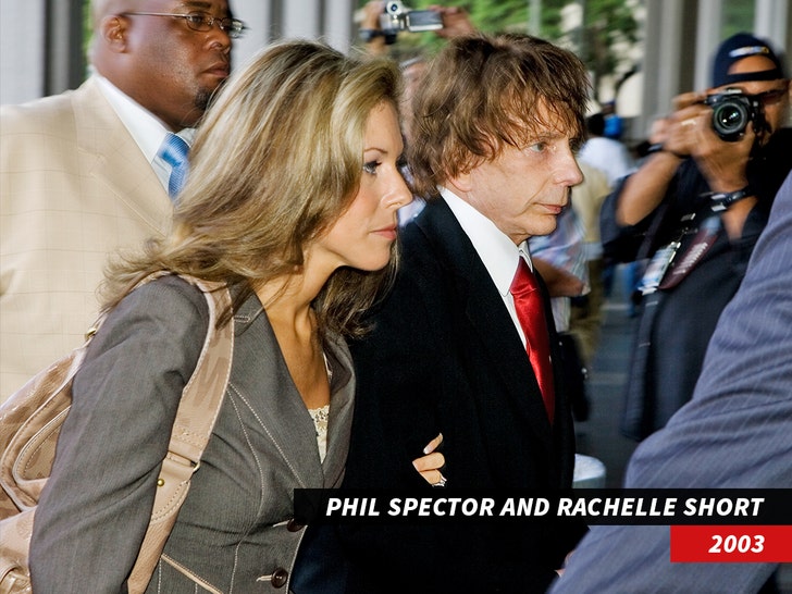 Phil Spector arrives to court with his wife Rachelle 2003 getty 2