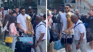 Jayson Tatum, Celtics Arrive At Miami Hotel Amid NBA Title Celebration