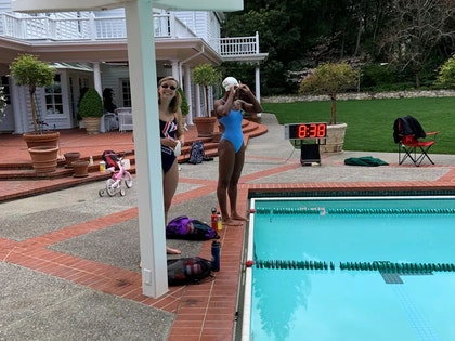 0420-Katie Ledecky and Simone Manuel-backyard pool