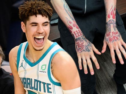 lamelo ball tattoos getty insta