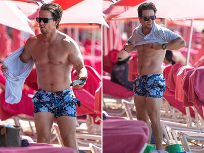 Mark Wahlberg Shirtless On The Beach In Barbados