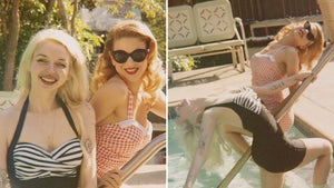 Viola Odette Harlow And Mila Molinari In Classic Swimsuits