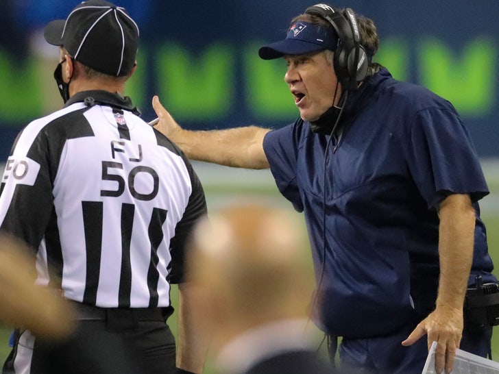 1009 Bill Belichick yelling at refs getty