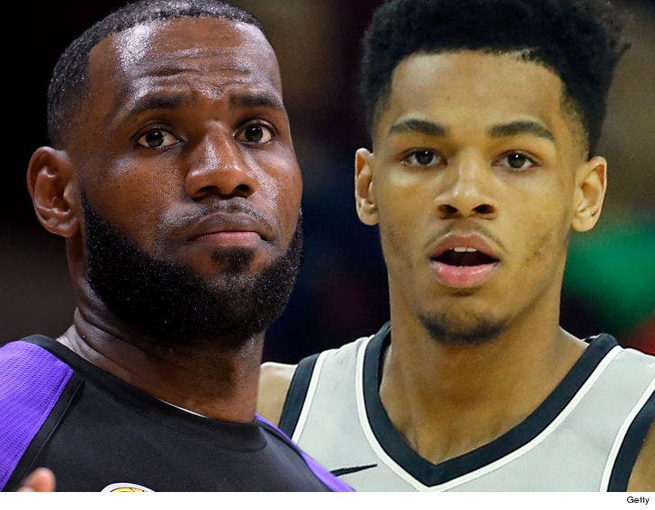 LeBron James Pissed About Dejounte Murray's Knee Injury 'F Man :: 1006-lebron-and-dejounte-murray-getty-3