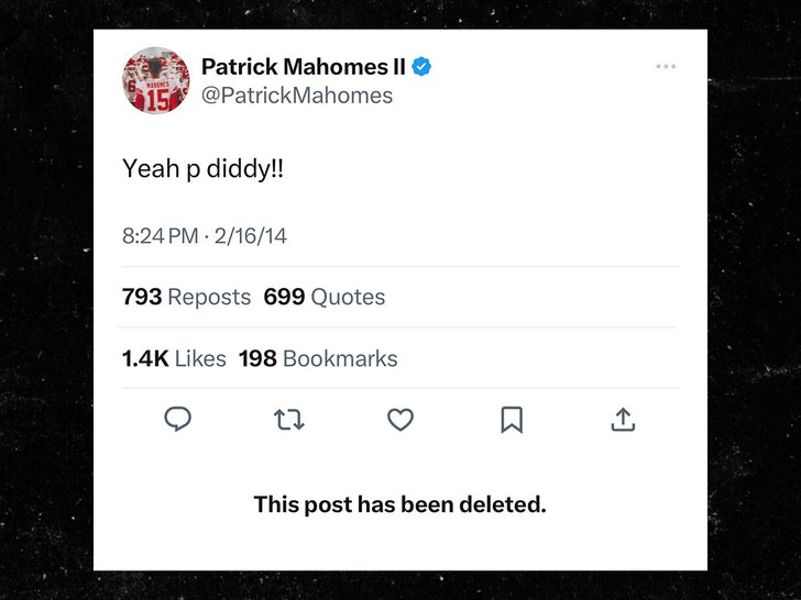 patrick mahomes and diddy birthday tweet