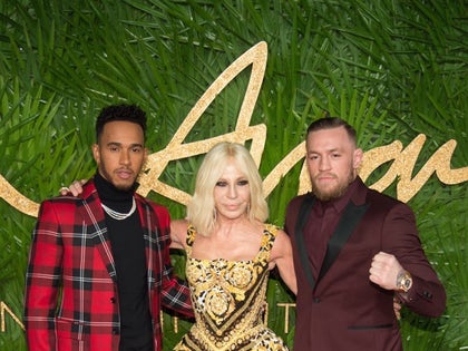 Lewis Hamilton, Donatella Versace & Conor McGregor