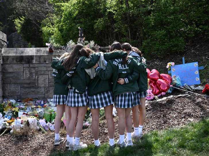 Memorial At Covenant School After Mass Shooting