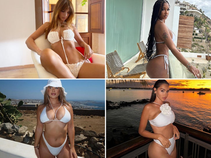 Ladies In White-Hot Swimwear