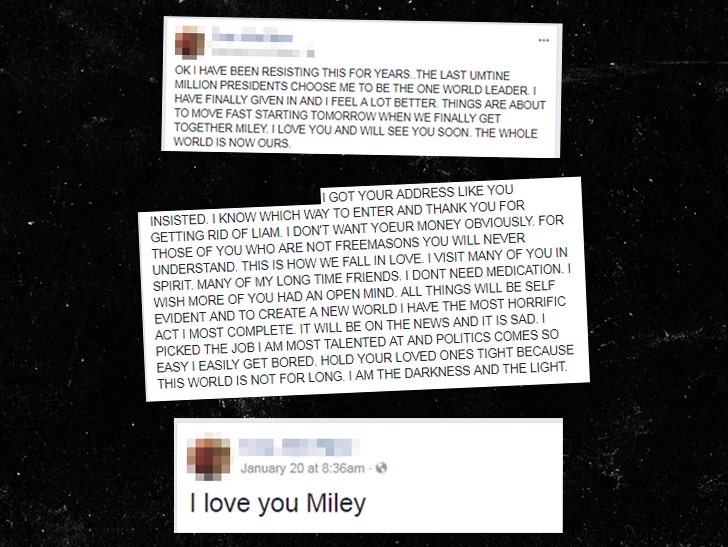 Miley Cyrus Obsessed Fan Nabbed by Cops After Menacing Posts :: 0212-miley-cyrus-creeper-twitter-4