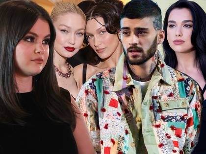 gigi/bella hadid, zayn malik and dua lipa