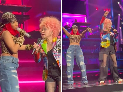 Nicki Minaj y Cyndi Lauper juntas sobre el escenario