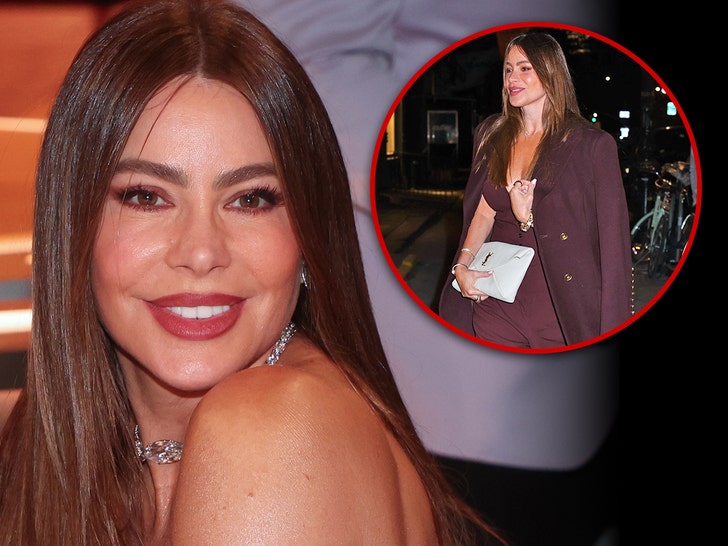 Sofia Vergara steps out for dinner at The Corner Store in Soho