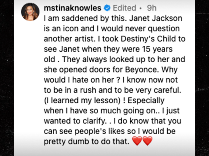 Tina Knowles  instagram post.