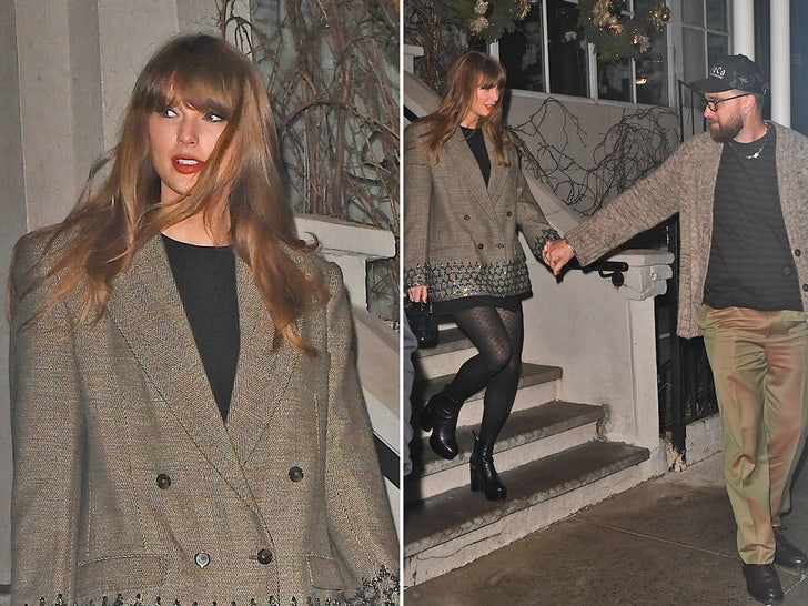 Taylor Swift and Travis Kelce Wear Matching Outfits to NYC Dinner