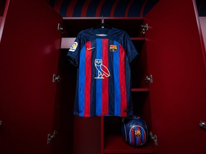 Drake Barcelona Soccer Jersey Kit Photos 1