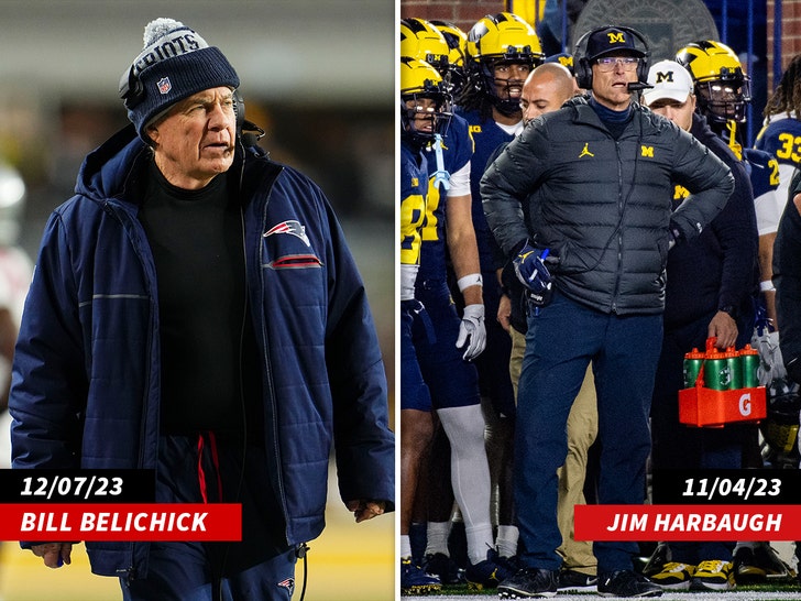 Bill Belichick jim harbaugh getty 1