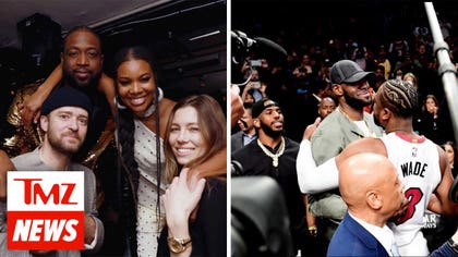 Dwyane Wade Parties with Justin Timberlake After Final NBA Game