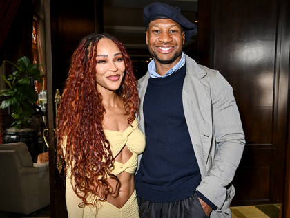 Meagan Good and Jonathan Majors