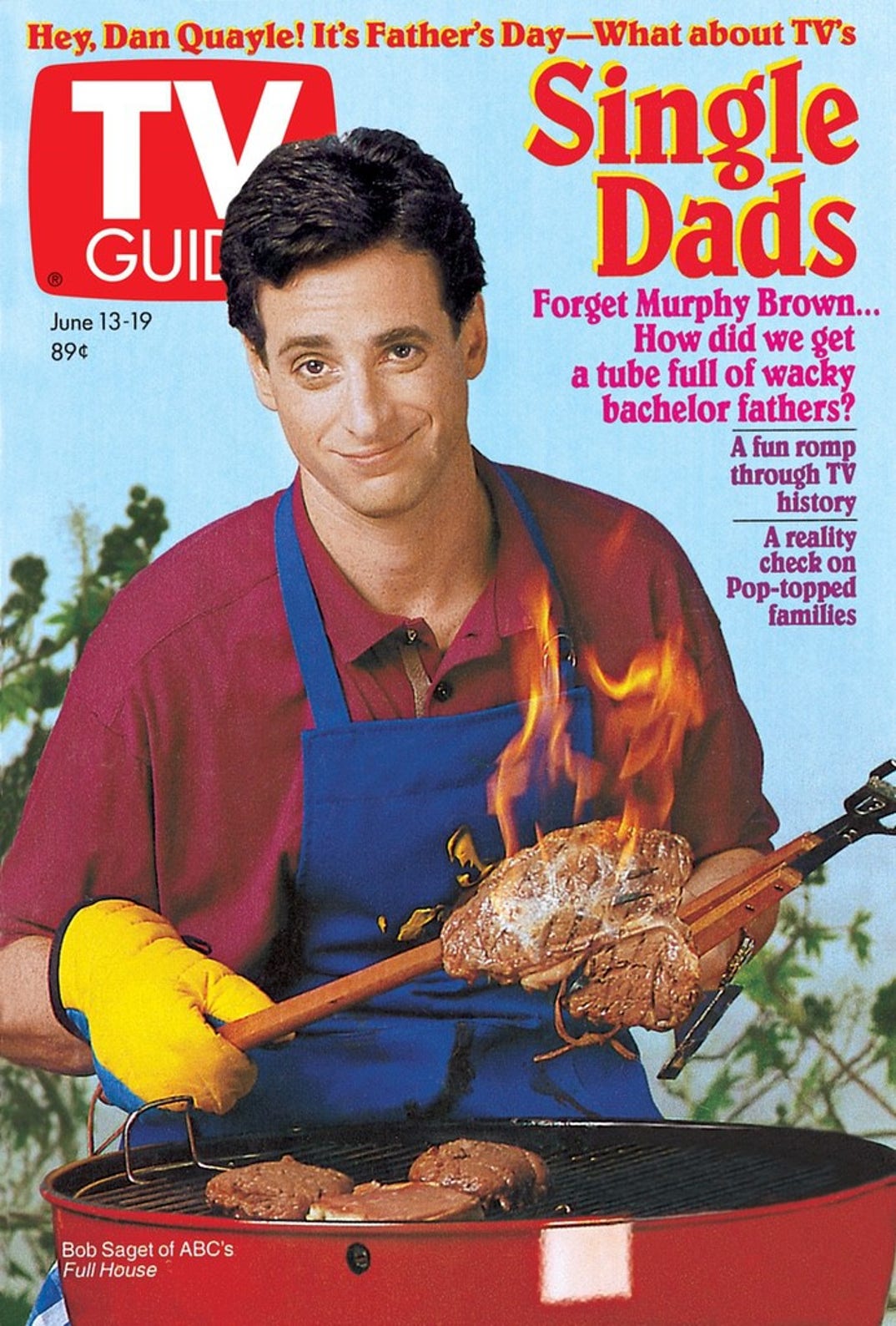 1989: Bob Saget lands the iconic role of the clean freak father of three Danny Tanner on the classic TGIF TV show 'Full House.'