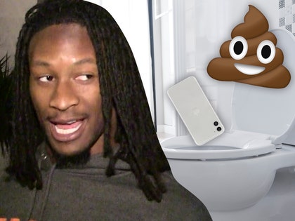 1216-todd gurley shit toilet phone fun art getty