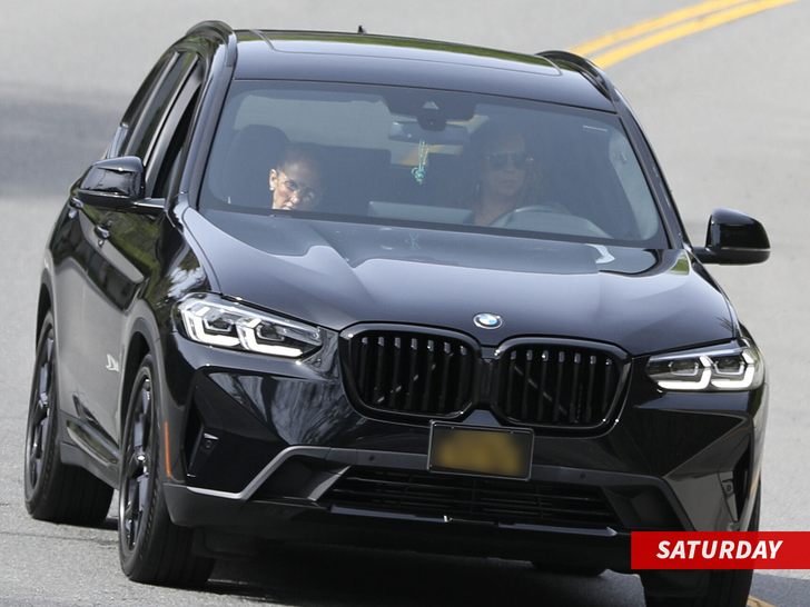 jemmifer lopez driving around in car on saturday in Beverly Hills