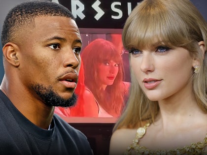 saquon barkley taylor swift superbowl boo getty x composite