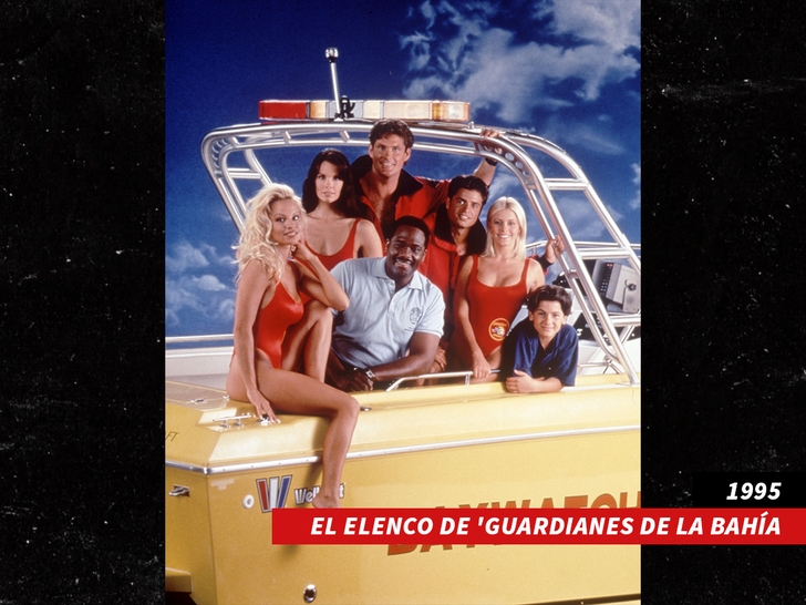 pamela anderson and the cast in baywatch 1995 shutter