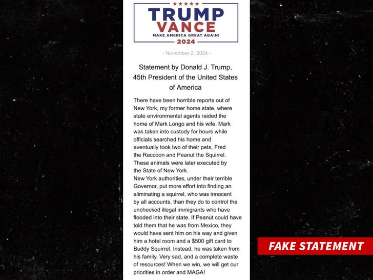 trump vance fake statement