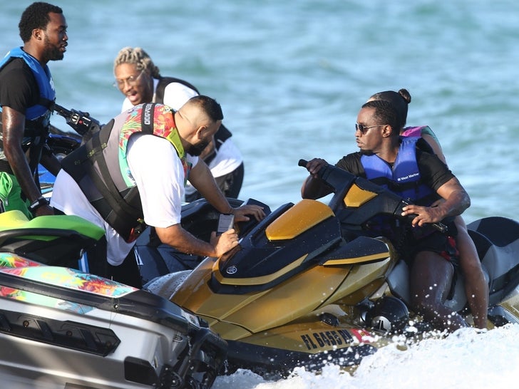 Diddy and Future Ride Jet Skis in Miami, No Bad Blood Over Lori Harvey