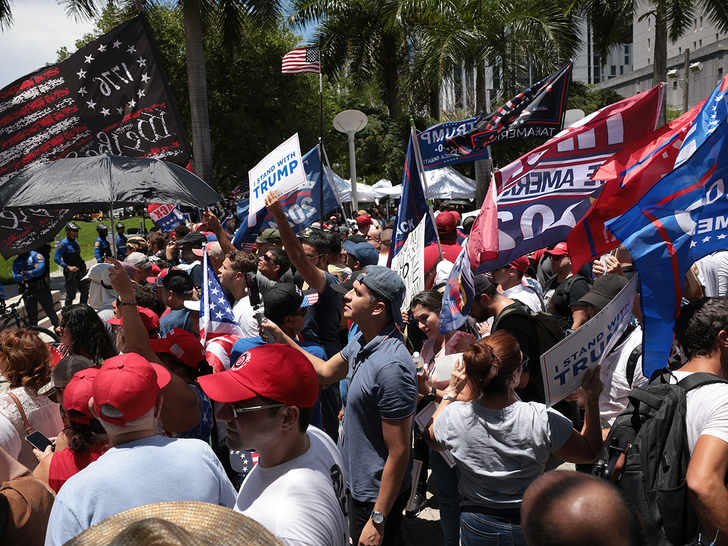 donald trump supporters outside Federal Courthouse