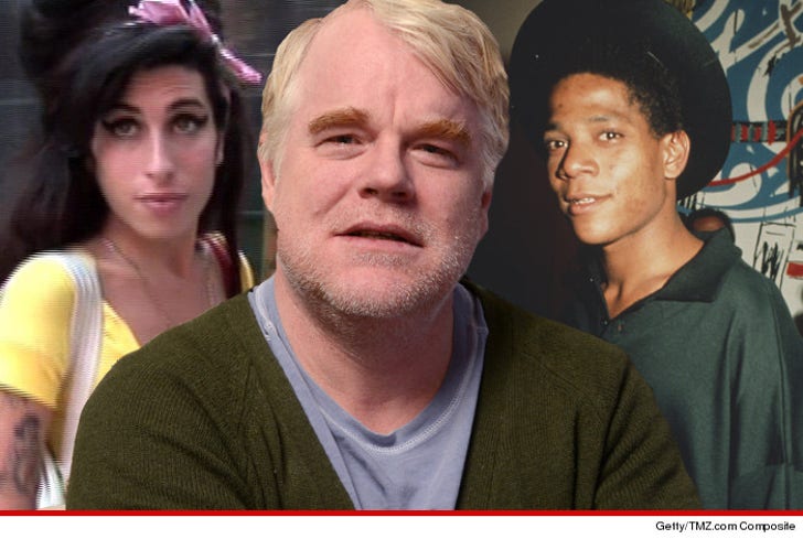 Philip Seymour Hoffman -- Accused Heroin Dealer Connected To Other :: 0214-hoffman-winehouse-basquiat-getty-tmz-4