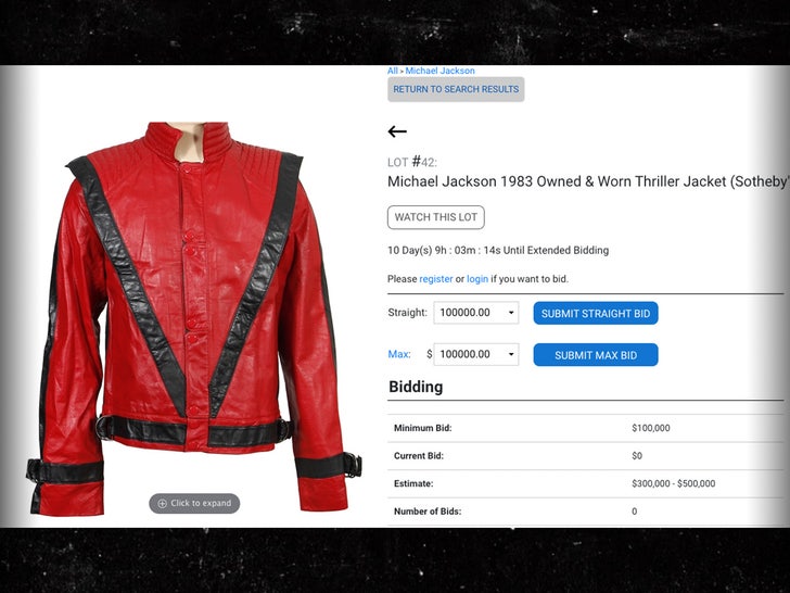 Michael Jackson Thriller Jacket