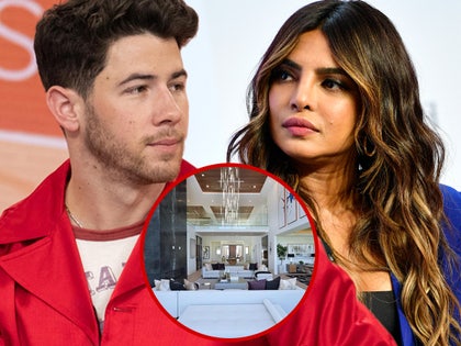 Nick Jonas and Priyanka Chopra with house