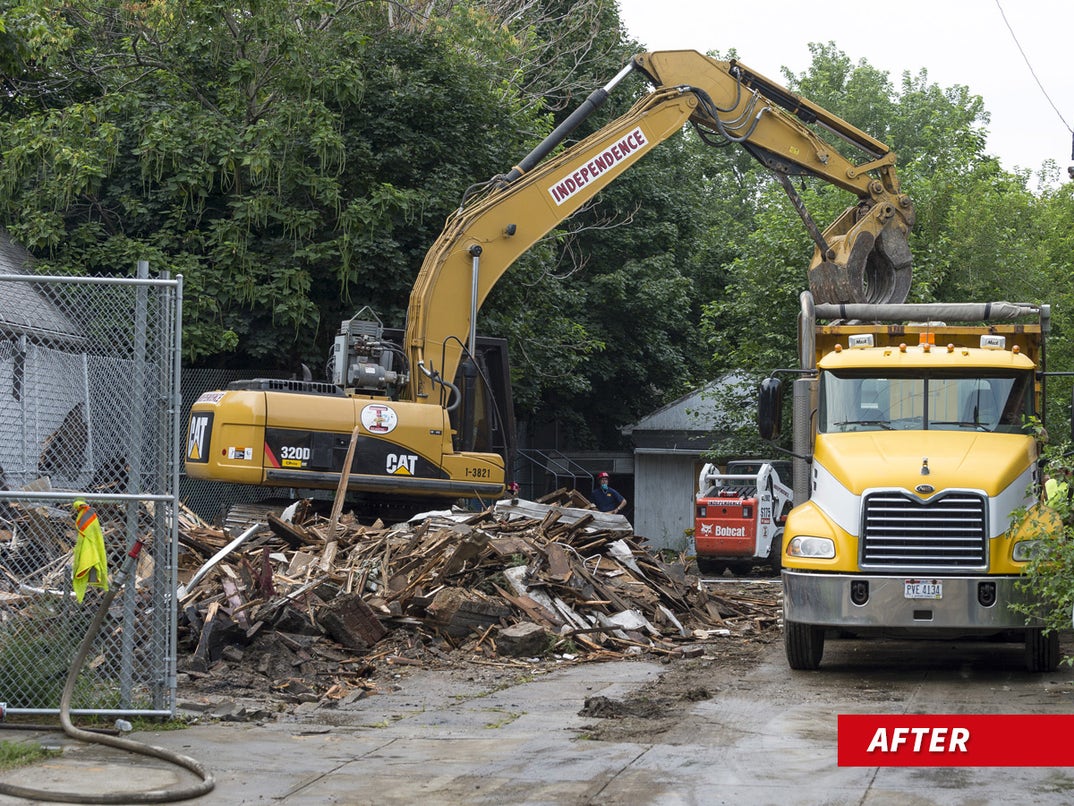 The infamous property was demolished soon after he was sentenced to life plus 1,000 years -- and prosecutor Tim McGinty said he wanted the building to 