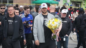 Bills Players Visit Buffalo Shooting Memorial photos 7