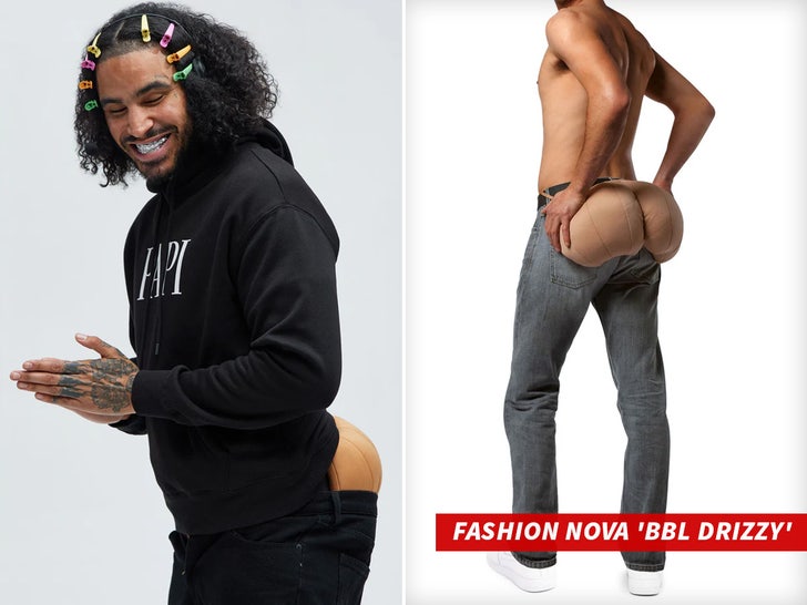 Fashion Nova 'BBL Drizzy' side by side