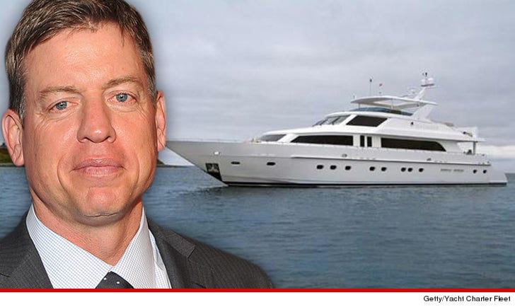 Troy Aikman -- Charters MILLION Yacht To Branson's Private Island :: 0626-troy-aikman-yacht-getty-yacht-charter-fleet-4