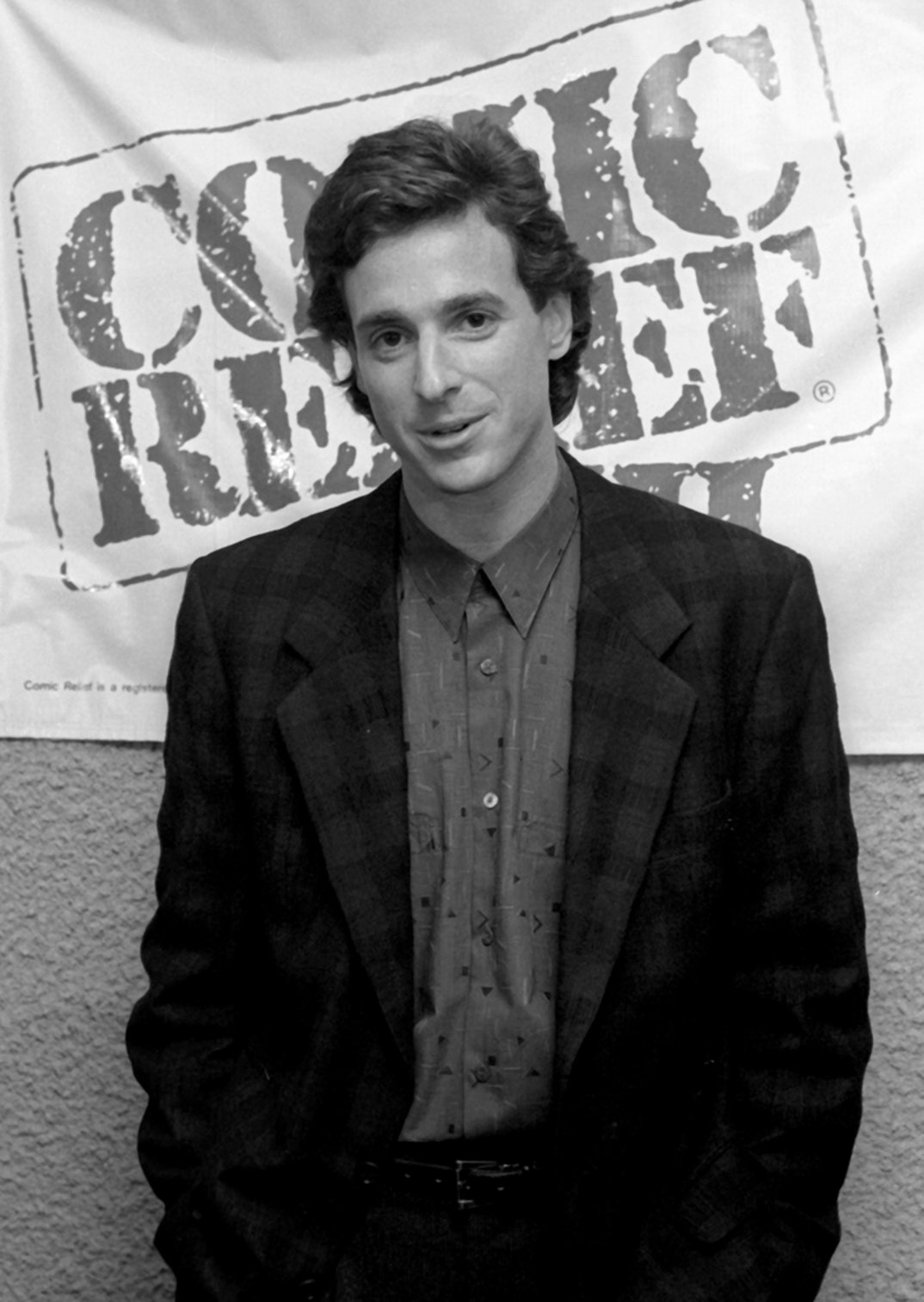 1989: Bob Saget performs at the Comic Relief III at the Universal Ampitheater in Universal City, California.