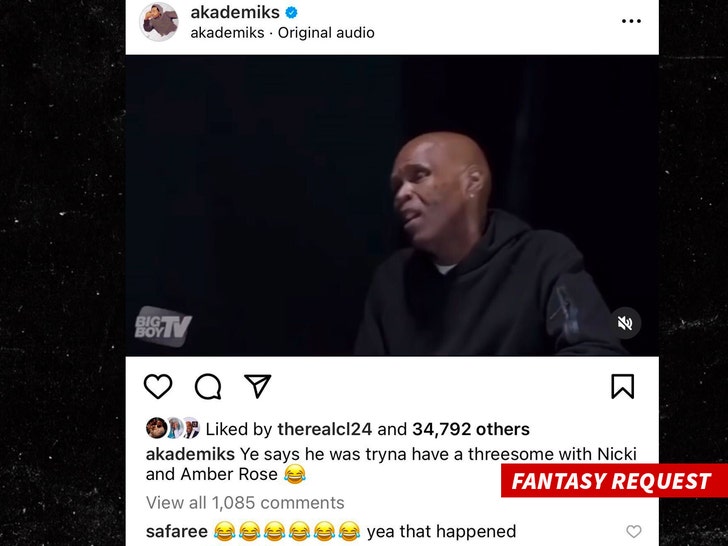 safaree comment on akademiks