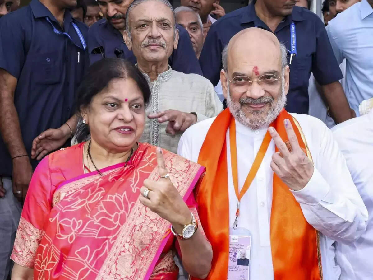 Amit Shah, Gautam Adani, Sharad Pawar and more bigwigs cast vote: See pics:Image