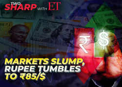 Two Sharp with ET: Markets Fed Up! Hawkish US Fed tanks Sensex, Rupee hits ₹85/$