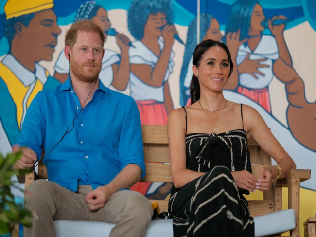 Britain's Prince Harry and Meghan Markle