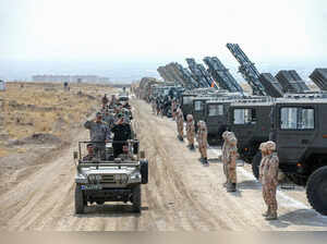 FILE PHOTO: Islamic Revolutionary Guard Corps (IRGC) ground forces take part in a military drill