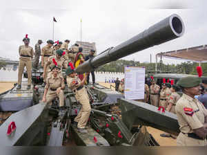 Bengaluru: National Cadet Corps (NCC) personnel during a weapons and equipment e...